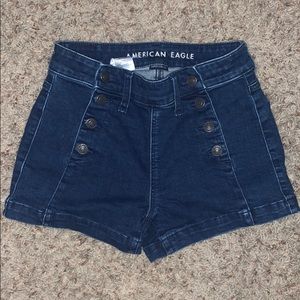 american eagle super stretch denim shorts!